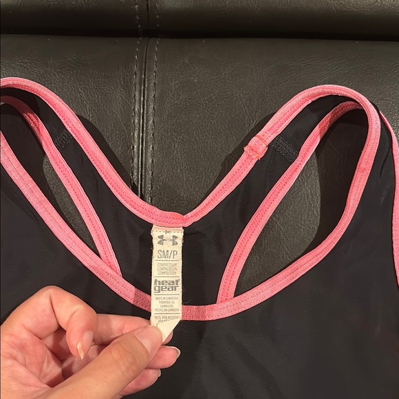 Under Armour Black and Pink Sports Bra - Picture 2 of 3